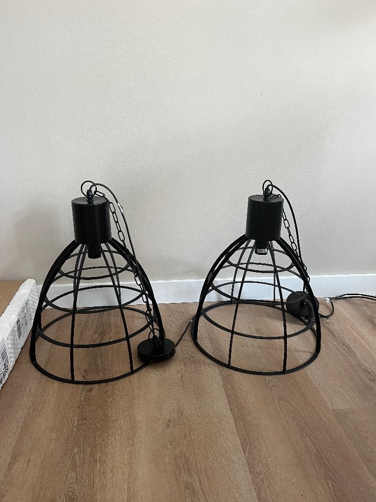 Hanglampen industrieel, Ophalen, Zo goed als nieuw, Metaal, E27 (groot)