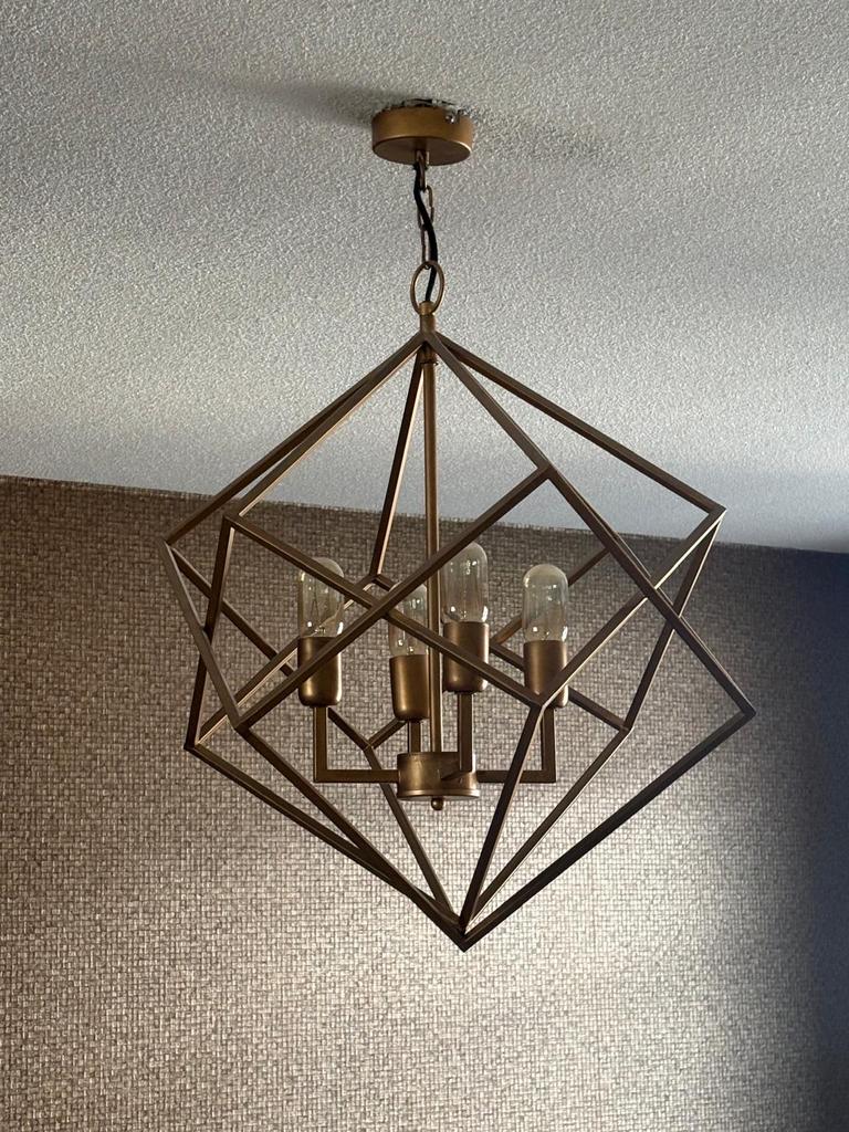 Light & Living hanglamp brons, Huis en Inrichting, Lampen | Hanglampen, Ophalen, Zo goed als nieuw, Metaal, 50 tot 75 cm