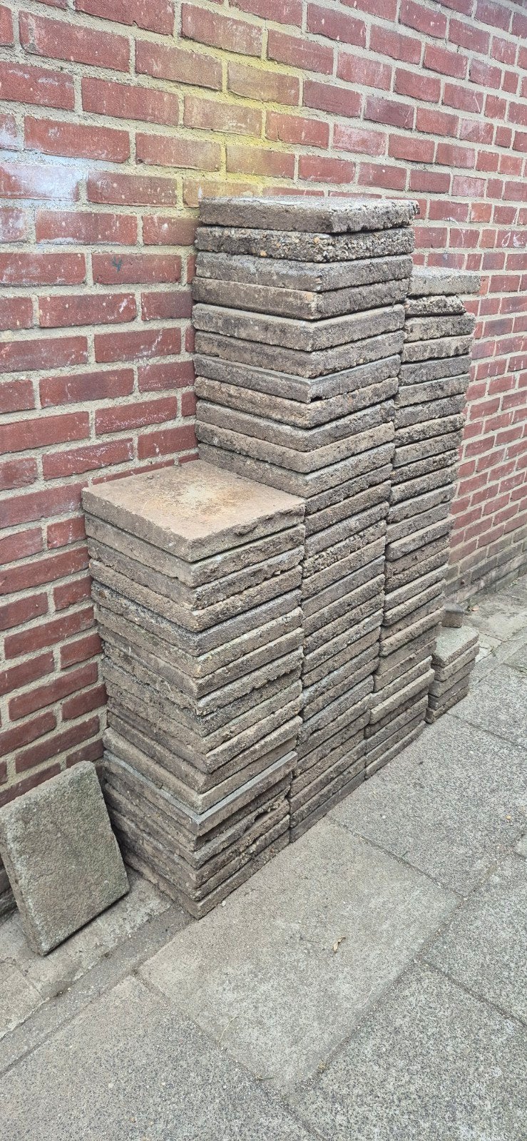 stoeptegels, Tuin en Terras, Ophalen, Gebruikt, Beton, Terrastegels