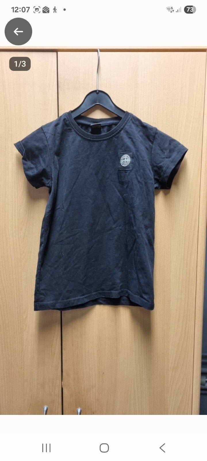 Stone Island T-shirt jongens - Maat 116 - Zwart, Gebruikt, Ophalen of Verzenden, Stone Island, Shirt of Longsleeve