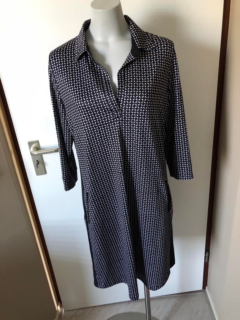 Sportieve jurk Poools mt 40 zwart/wit pepita ruitje, Kleding | Dames, Maat 38/40 (M), Verzenden, Zwart, Zo goed als nieuw