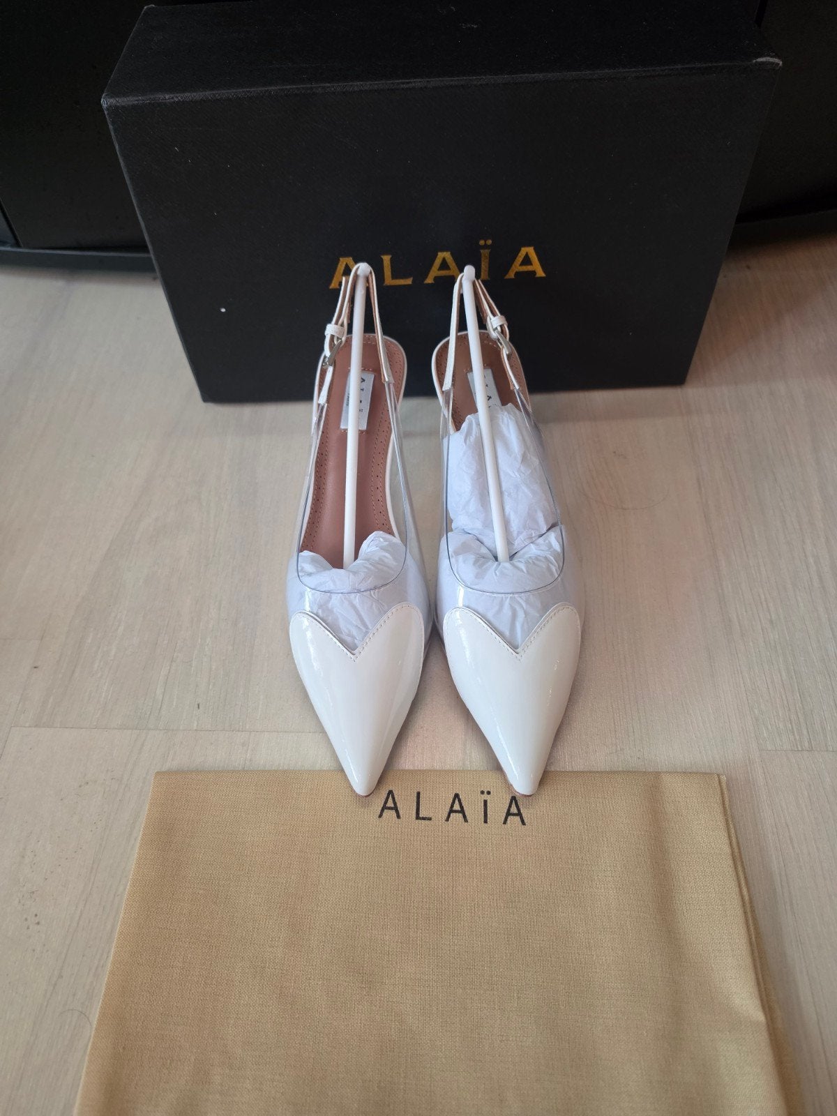 Witte Slingback Pumps ‘Le Cœur’ Model – Inclusief Doos, Ophalen of Verzenden, Nieuw, Wit