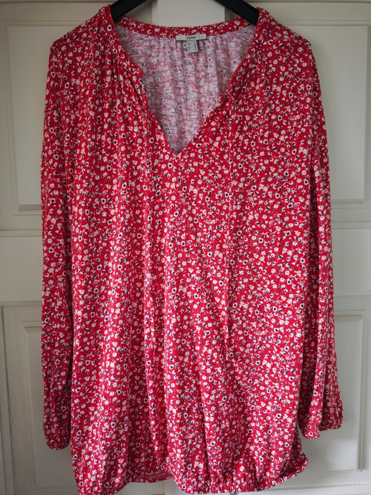Leuke blouse van Esprit, maat S, rood van kleur, wijdvallend, Ophalen of Verzenden, Zo goed als nieuw, Maat 38/40 (M), Rood