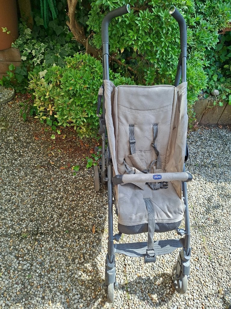 Kinderwagen/Buggy merk Chicco donker en lichtgrijs, Ophalen of Verzenden, Gebruikt, Overige merken