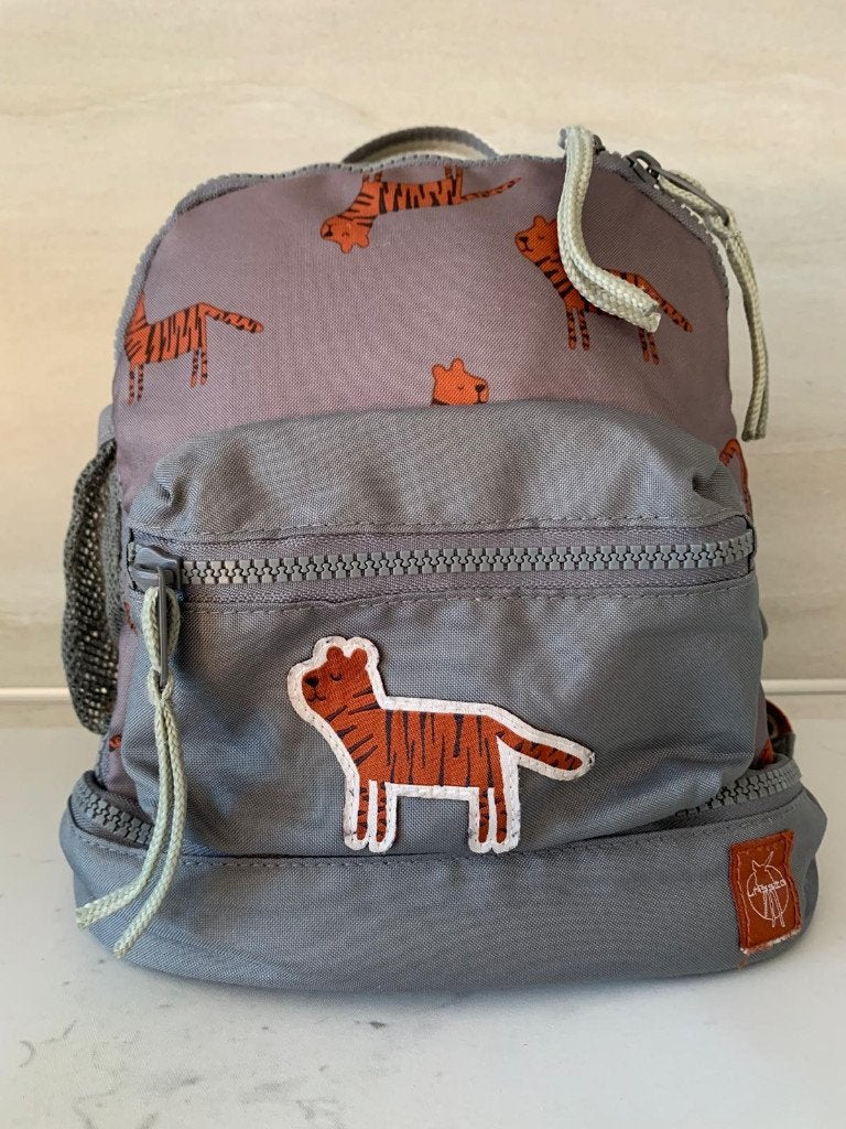 LÄSSIG Mini Rugzak Tijger – Kinderrugzak – Peuter, Gebruikt, Lässig, Grijs, Ophalen of Verzenden
