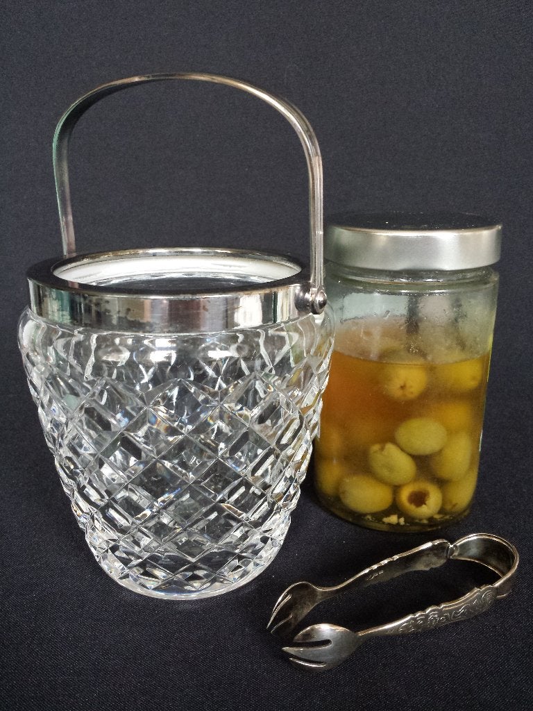 Glazen EMMER voor Tafelzuur, Olijven, IJsklontjes etc., Antiek en Kunst, Antiek | Glas en Kristal, Ophalen of Verzenden