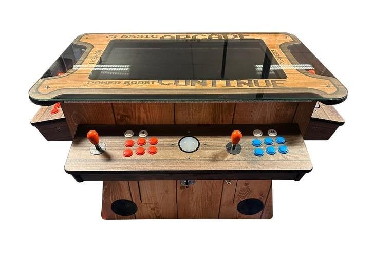 Arcade Cocktail tafel  deluxe Houtlook 32 inch (Nieuw), Verzamelen, Automaten | Overige, Info@custom-arcades.nl, Nieuw, Ophalen of Verzenden
