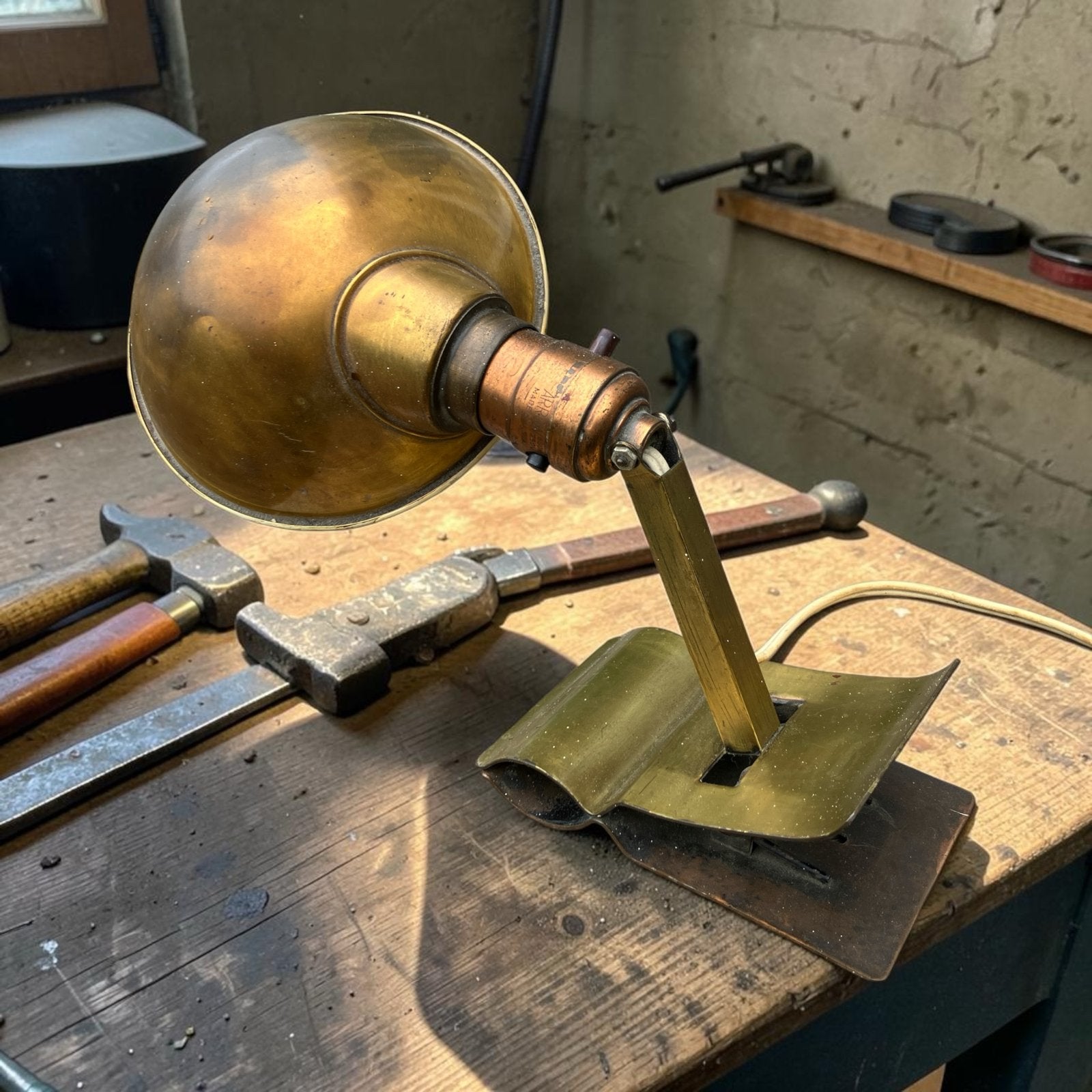 Antieke Adjusto-Lite Bauhaus Klem-/Bureaulamp, Jaren '20/'30, Ophalen of Verzenden