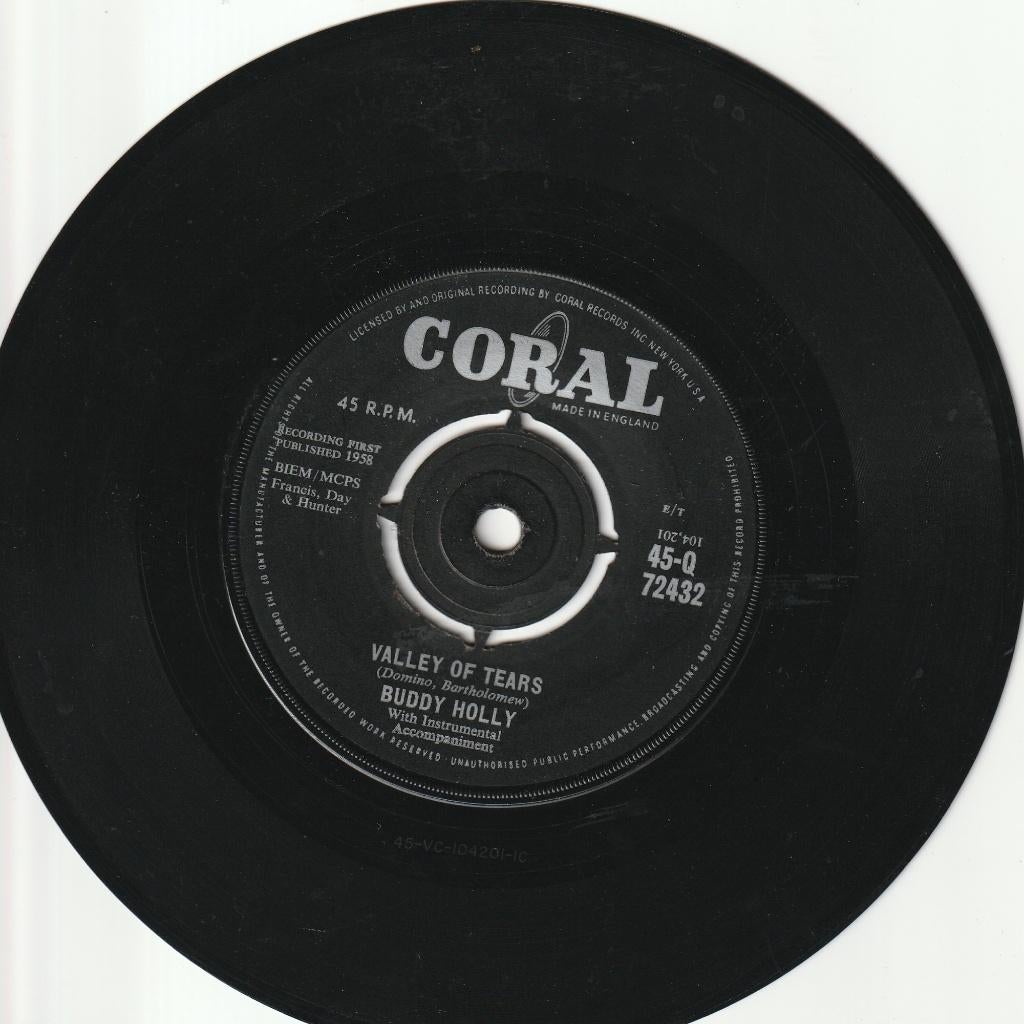Buddy Holly - Baby I Don't Care/ Valley Of Tears -1961, Ophalen, Gebruikt, Pop