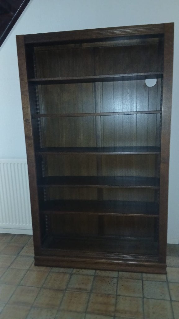 Afhalen: Eiken boekenkast (evt. in leuk kleurtje te verven), Ophalen, Gebruikt, 100 tot 150 cm, 150 tot 200 cm