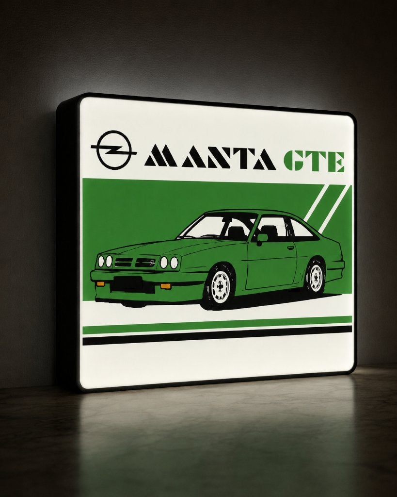 Opel Manta B GTE Lightbox LED, Verzamelen, Verzenden, ., Lichtbak of (neon) lamp, Nieuw