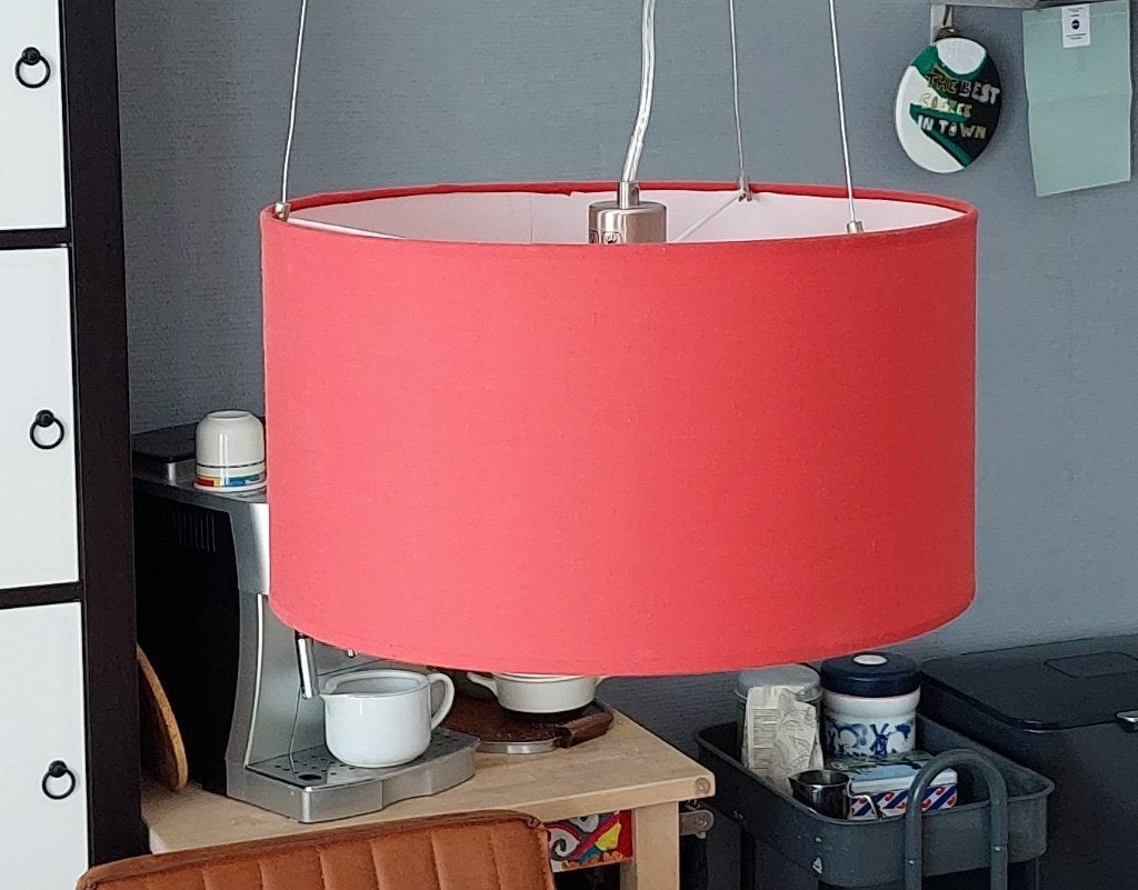 Rode hanglamp, Ophalen, Gebruikt, Metaal, E27 (groot)