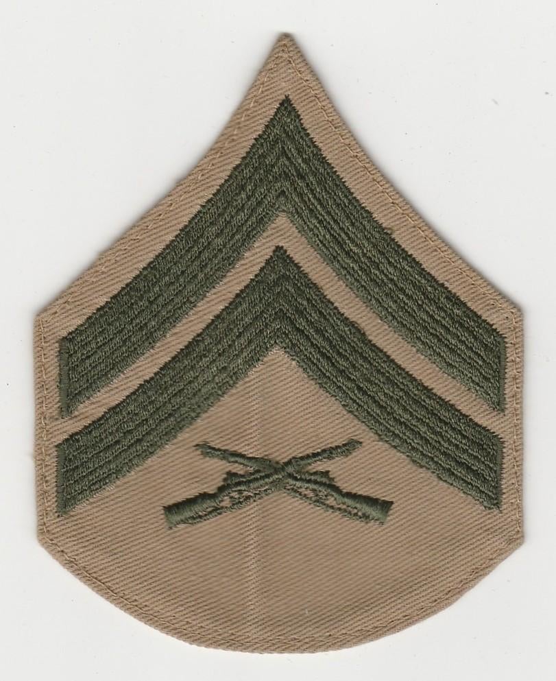 Rang / chevron US Marine Corps (USMC) - Corporal (khaki), Verzenden, Marine, Amerika, Embleem of Badge