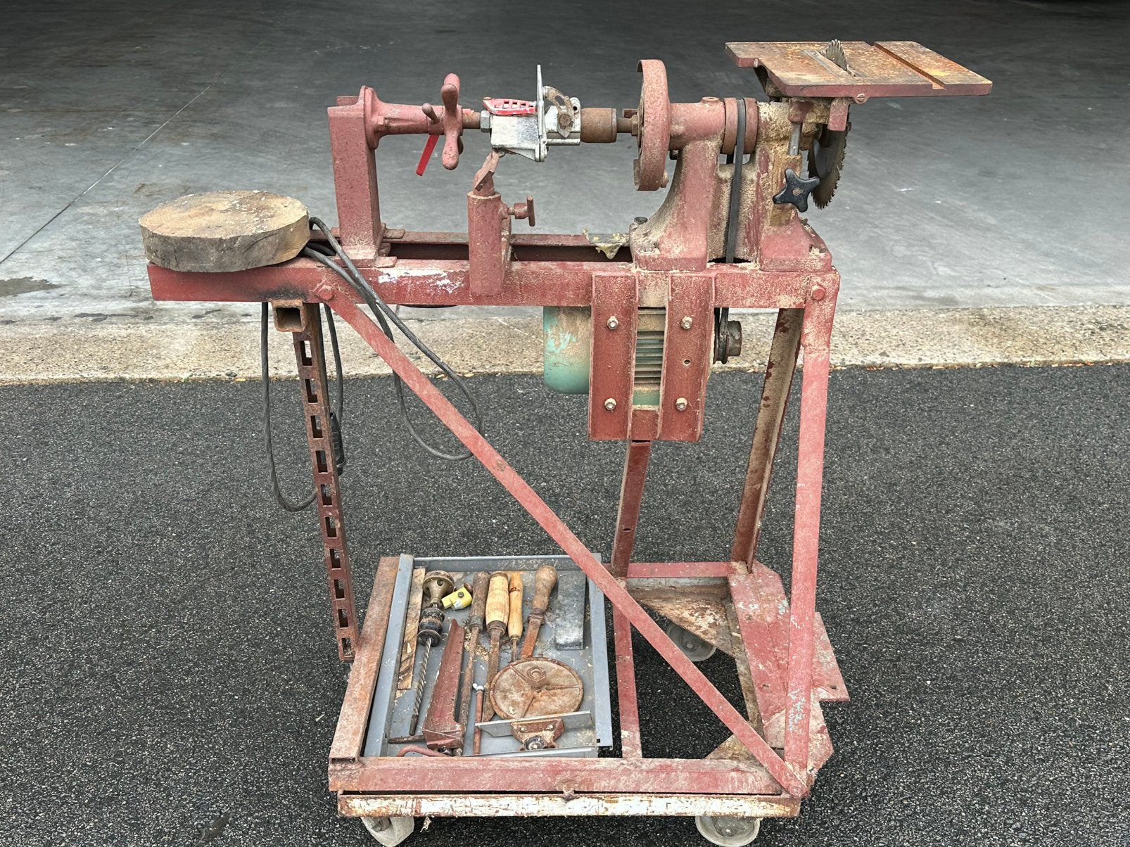 Zaagtafel, slijpsteen, houtdraai bank, Ophalen, Gebruikt, Cirkelzaag, 30 tot 70 mm