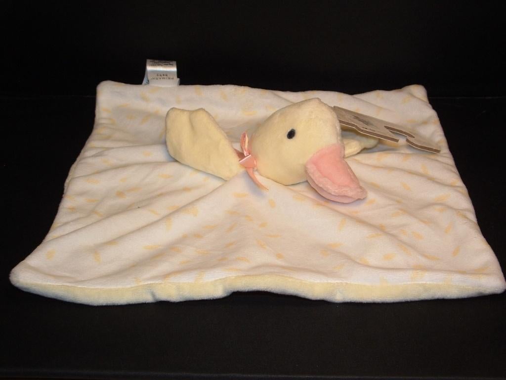 PRIMARK BABY EEND KNUFFELDOEKJE VELOURS WIT MET GELE, Ophalen of Verzenden, Nieuw, Overige typen