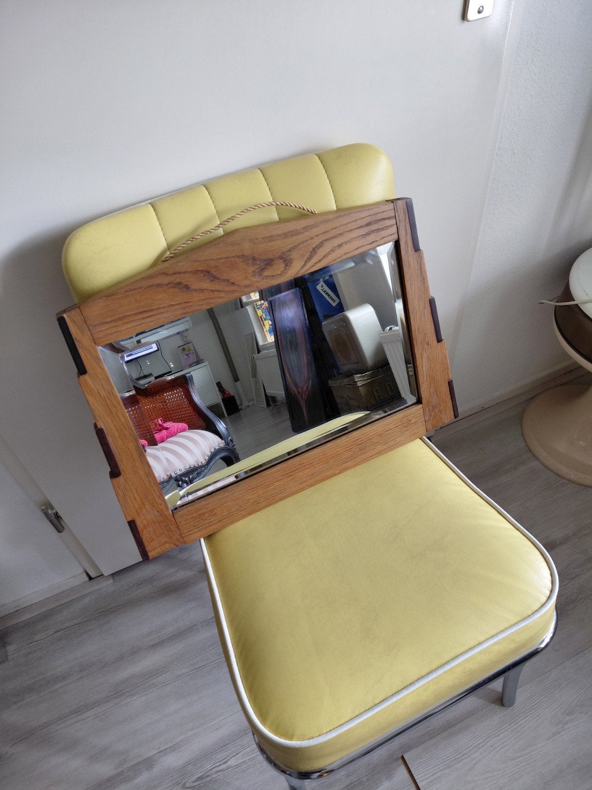 Spiegel amsterdamse school art deco, Antiek en Kunst, Antiek | Spiegels, Ophalen, Rechthoekig, Minder dan 50 cm