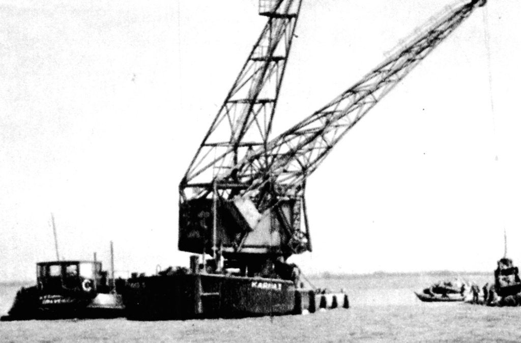 969021	Zuiderzeewerken	Harderwijk	Dragline	  onbeschreven, Ophalen of Verzenden, 1940 tot 1960, Gelopen, Gelderland
