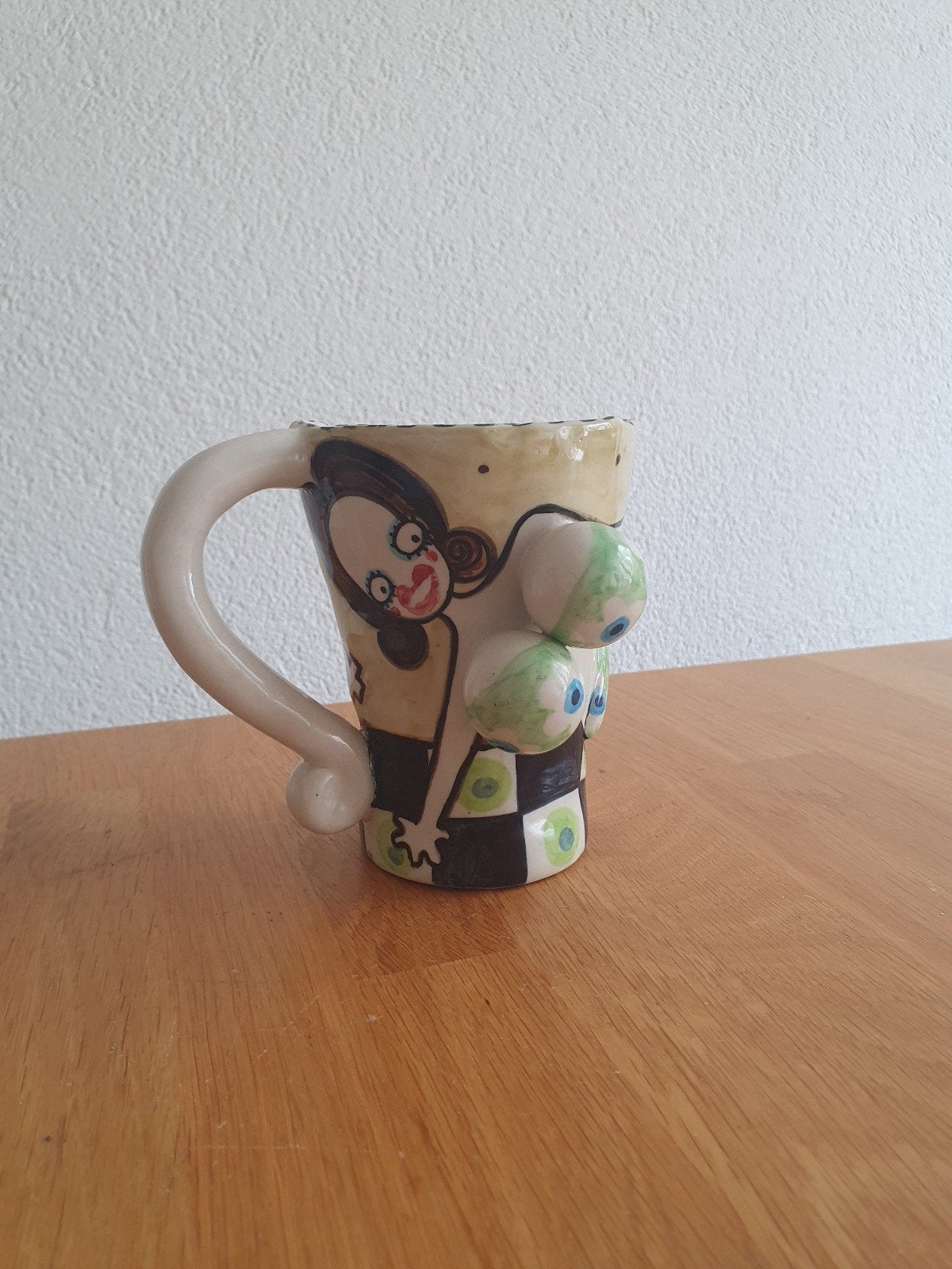 Mok Hand Painted Nice Little Clay, Huis en Inrichting, Ophalen of Verzenden, Nieuw, Overige stijlen, Kop(pen) en/of Schotel(s)