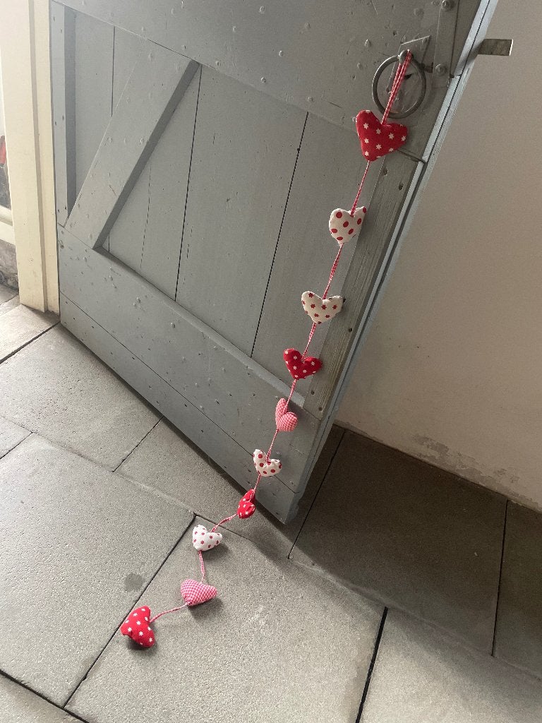 Stoffen hanger met hartjes, Ophalen of Verzenden, Gebruikt, Textiel