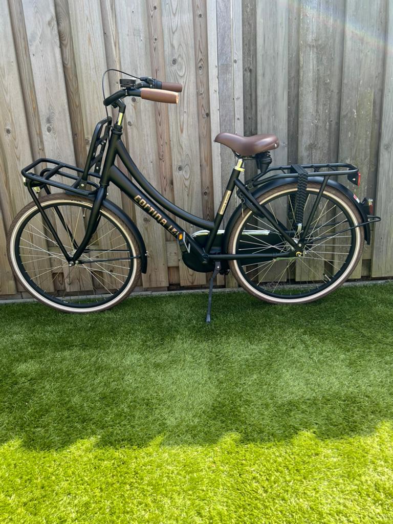 Cortina U4 Transport Mini 24 inch Mat Zwart.Zeer nette staat, Fietsen en Brommers, Ophalen, Terugtraprem, Versnellingen, Zo goed als nieuw