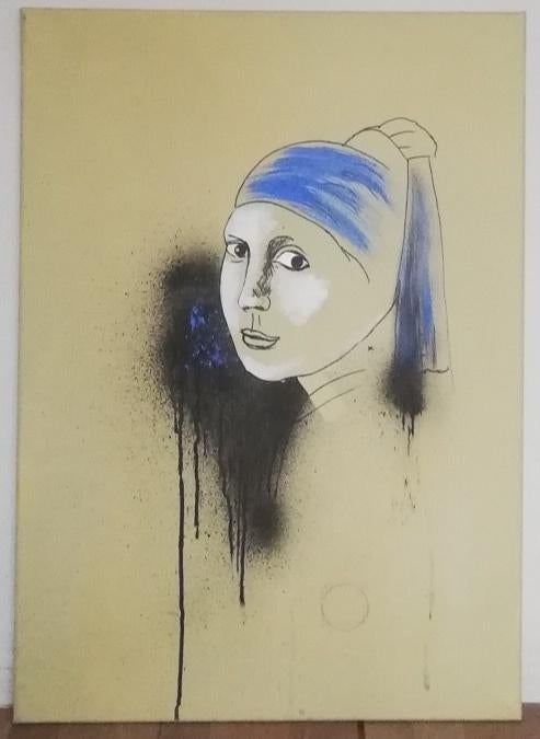 Schilderij portret vrouw, Antiek en Kunst, Kunst | Schilderijen | Modern, Ophalen