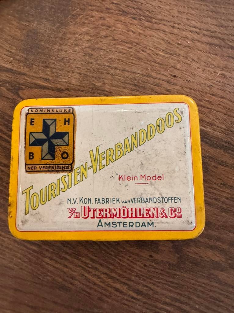 Van het Uthermohlen oud verband trommeltje, Verzamelen, Blikken, Ophalen of Verzenden, Overige