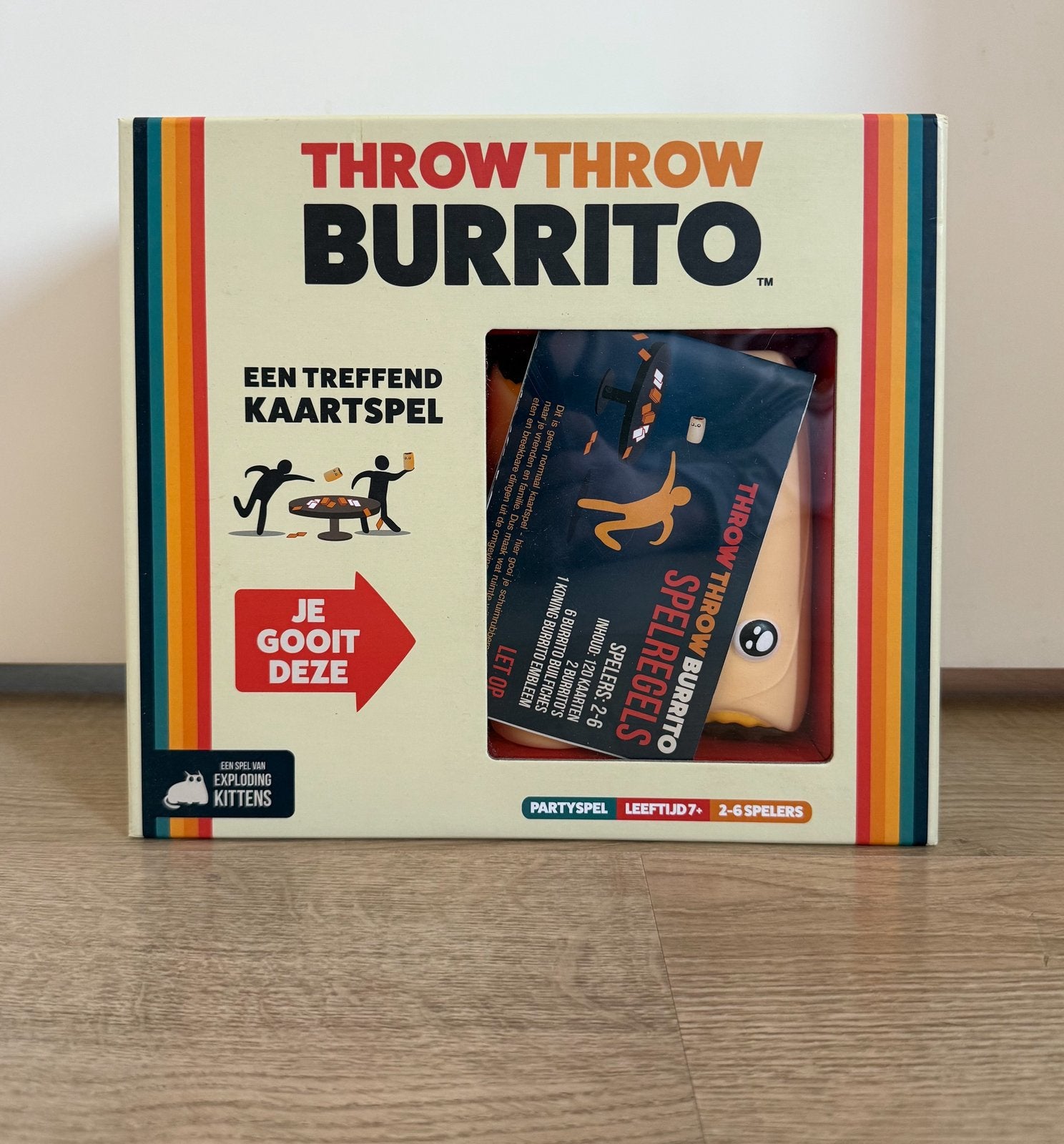 THROW THROW BURRITO KAARTSPEL 2-6 Spelers Compleet, Ophalen, Zo goed als nieuw, 1:35 tot 1:50
