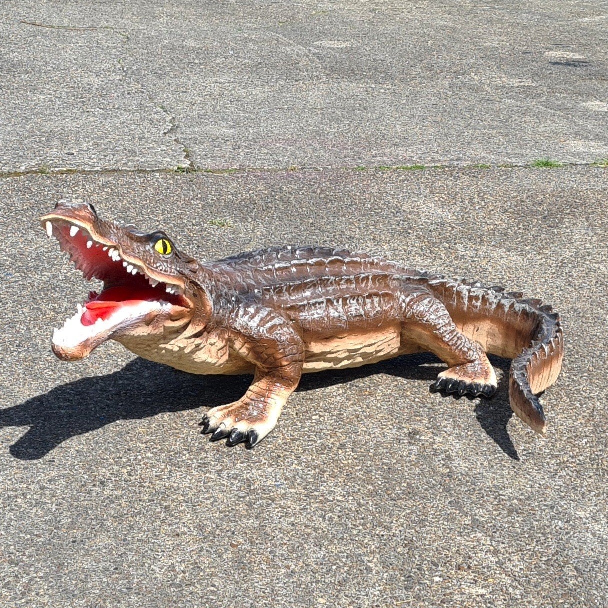Polyester krokodil leeuw dierenbeelden wilde kunst dieren, Ophalen, Nieuw, Kunststof, Dierenbeeld