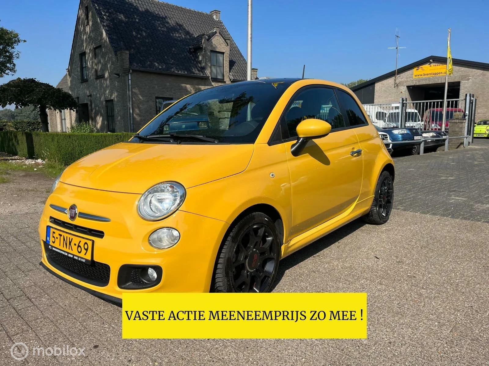 Fiat 500 0.9 TwinAir Turbo 500S SPORT UITVOERING MET OA ZWAR, Voorwielaandrijving, Multifunctioneel stuurwiel, 905 kg, Bedrijf
