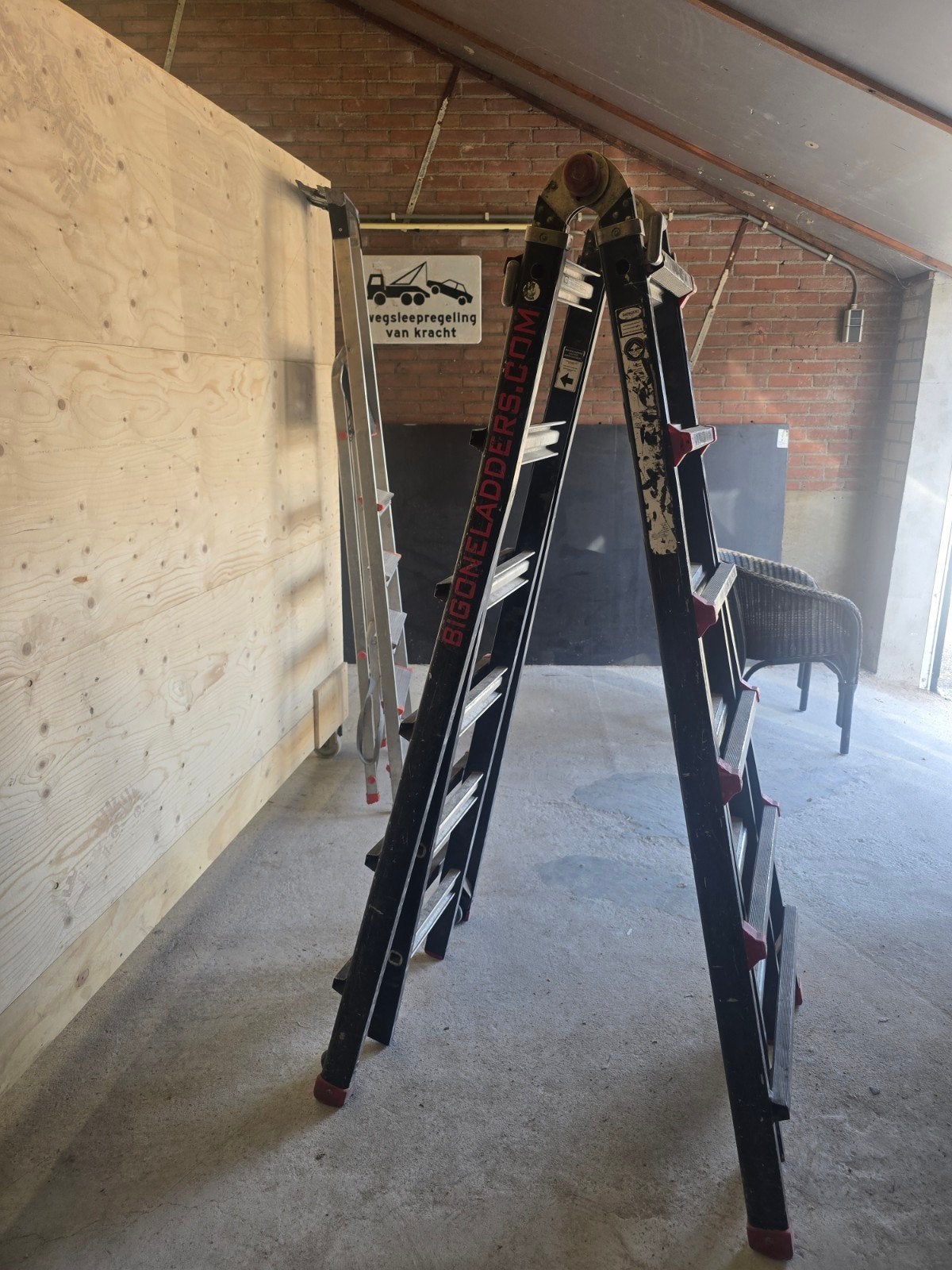 Big One Ladders Opvouwbare Trap/Ladder - Gebruikt, Ophalen, Gebruikt, Ladder, Opvouwbaar of Inschuifbaar