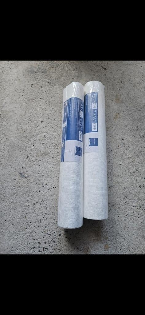 Overschilderbaar vliesbehang - 2 rollen, Ophalen of Verzenden, 10 tot 25 m², Wit, Modern, Neutraal, Schilderklaar
