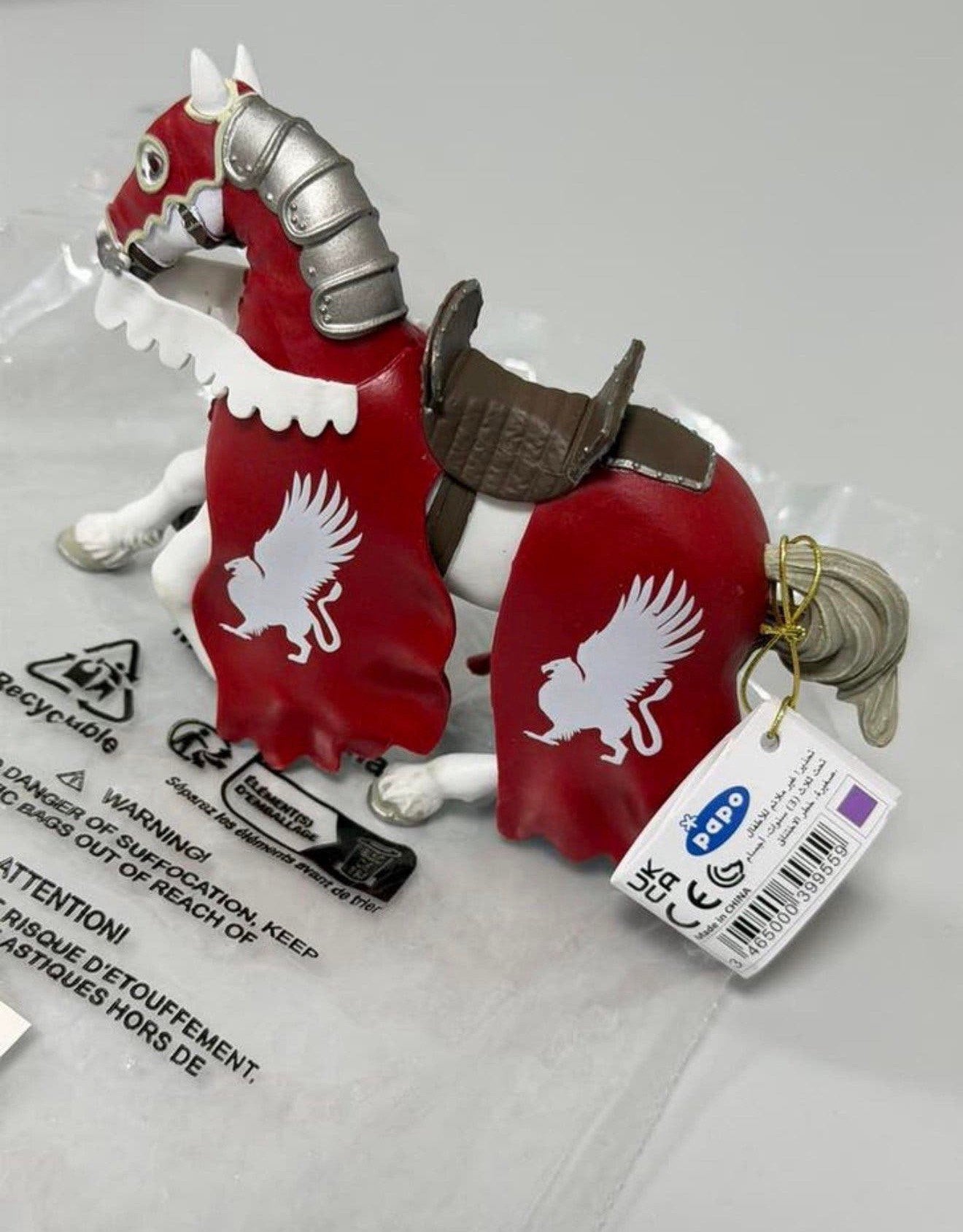 Papo Griffin Knight knight’s Horse 39955 Ridder Paard 13 cm, Verzamelen, P, P, P, Nieuw