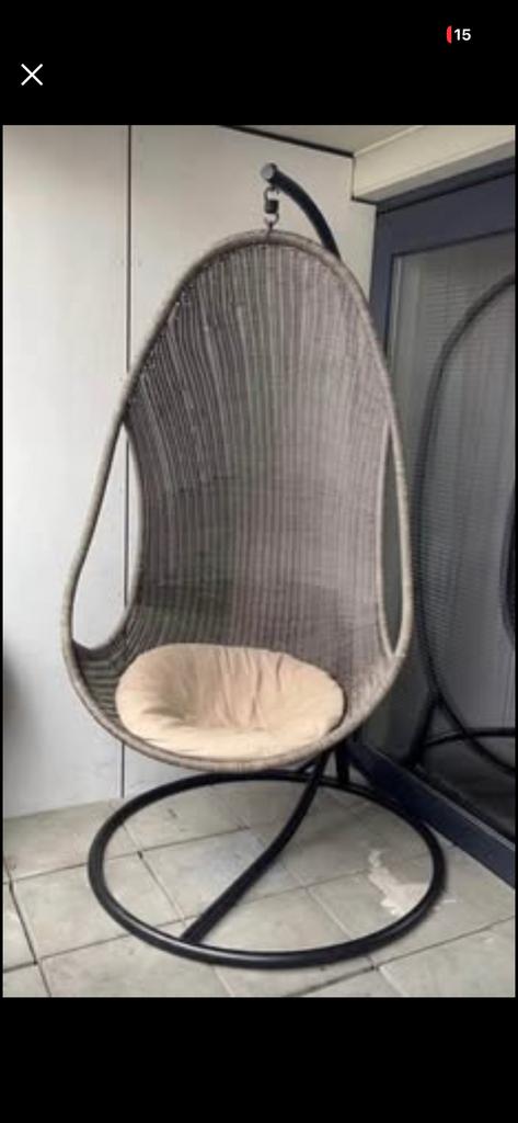Hangstoel Sumatra xxl, Ophalen, Zo goed als nieuw, Rotan