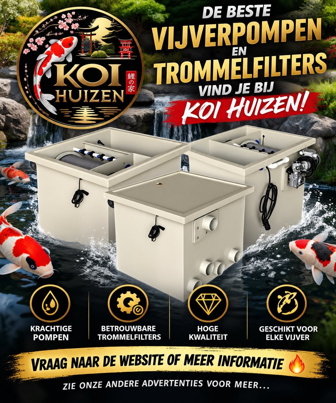 Trommelfilter, trommelfilters en vijverpompen, Ophalen of Verzenden, Zo goed als nieuw