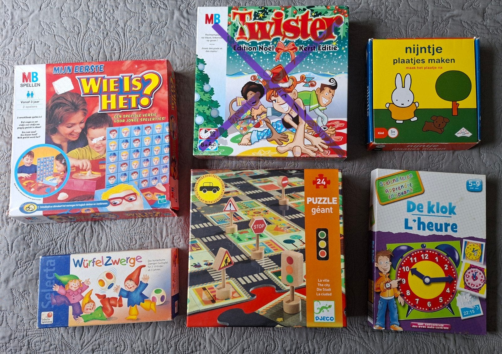 Grote set gezelschapsspellen en puzzels (5 stuks), Ophalen, Gebruikt, Jongen of Meisje