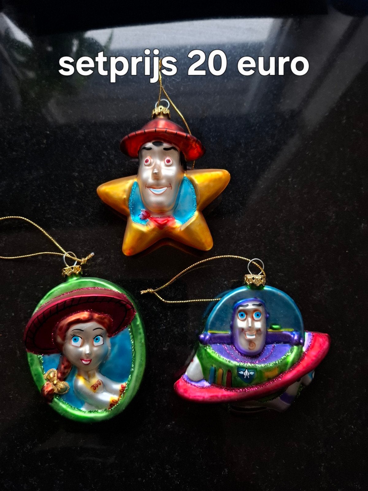 Disney kerst ornamenten set toystory, Ophalen, Mickey Mouse, Beeldje of Figuurtje