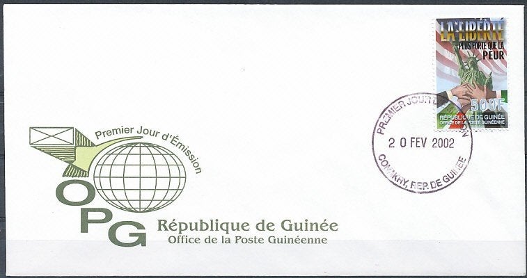 Guinee 2002 M3547 1e dag, Ophalen of Verzenden, Guinee, Gestempeld