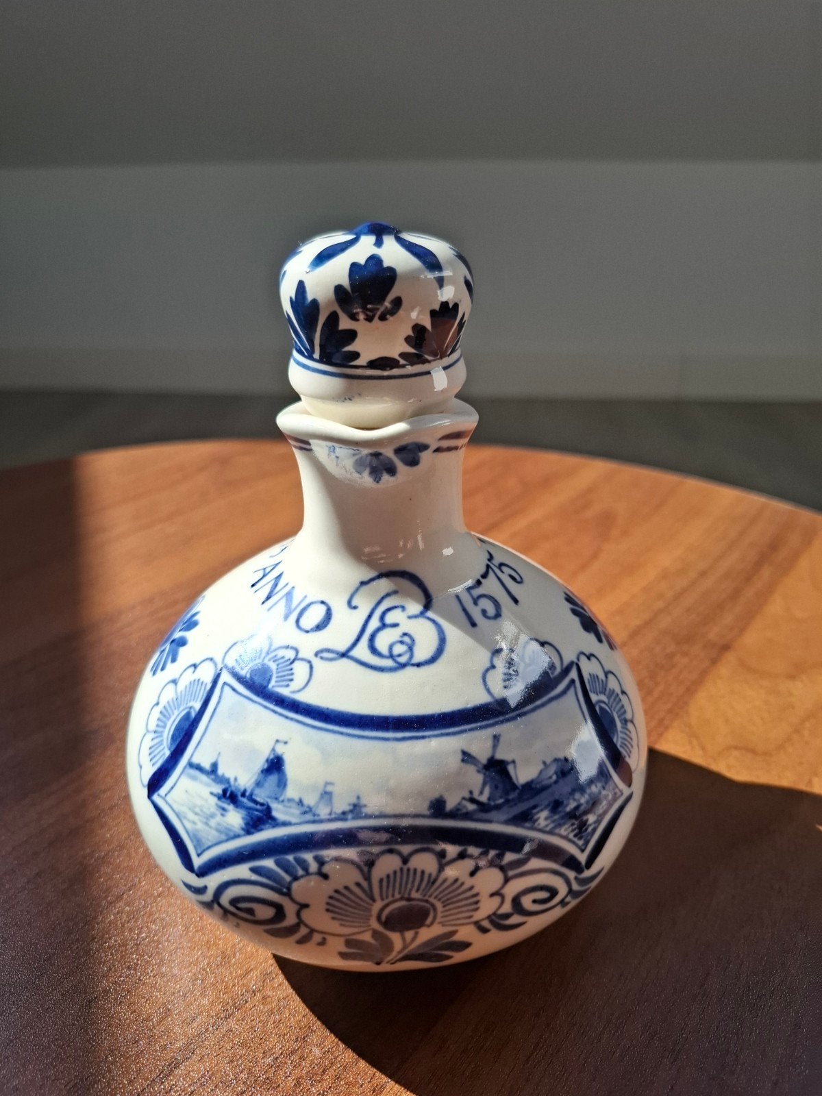 Zeldzame Delfts blauwe jeneverkruik Bols, 1928,, Antiek en Kunst, Antiek | Porselein, Ophalen of Verzenden