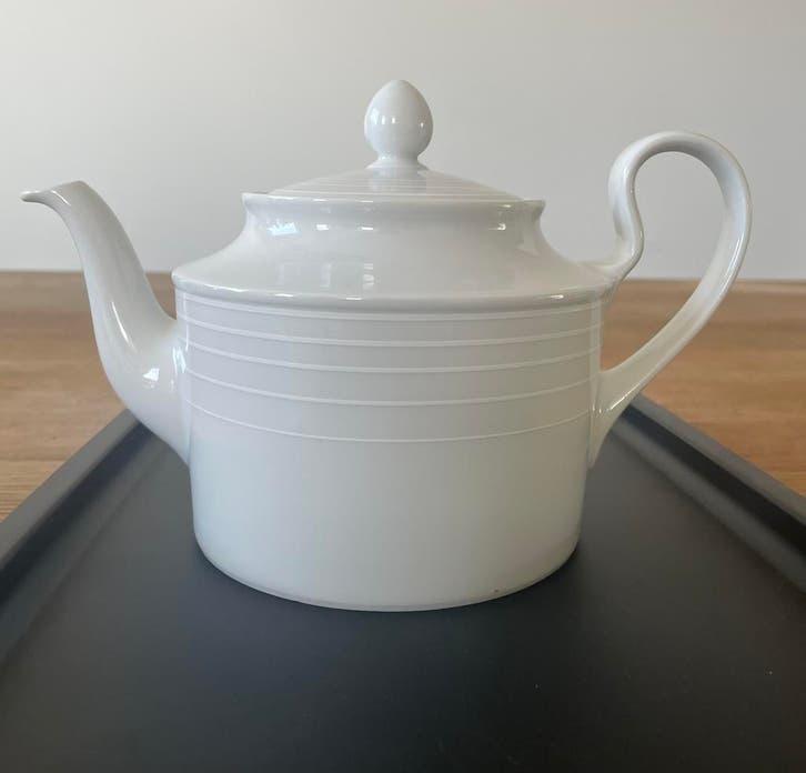 Seltmann Weiden Porseleinen Theepot - Wit, 1,2L - West Germa, Ophalen of Verzenden