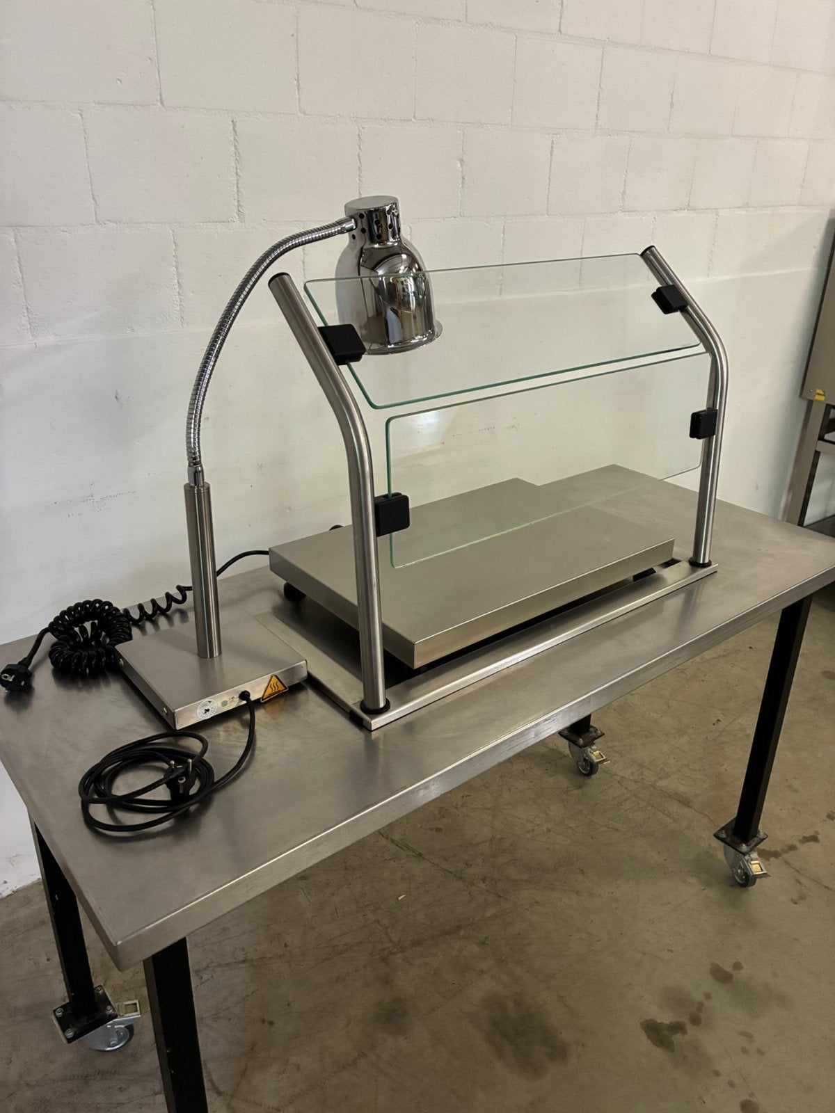 Te koop rvs warmtelamp warmhoud plaat buffet foodtruck etc, Huis en Inrichting, Keuken | Keukenbenodigdheden, Zo goed als nieuw