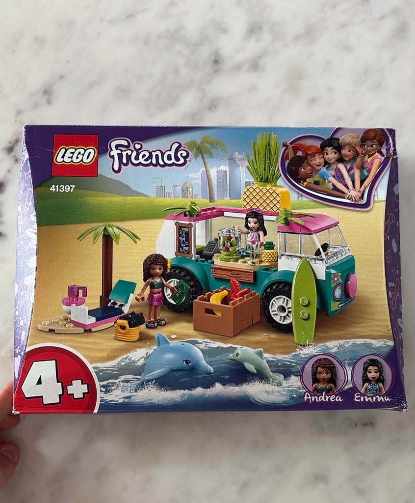 LEGO Friends 41397 Sapwagen - met doos en boekje, Ophalen of Verzenden, Zo goed als nieuw, Complete set, Lego