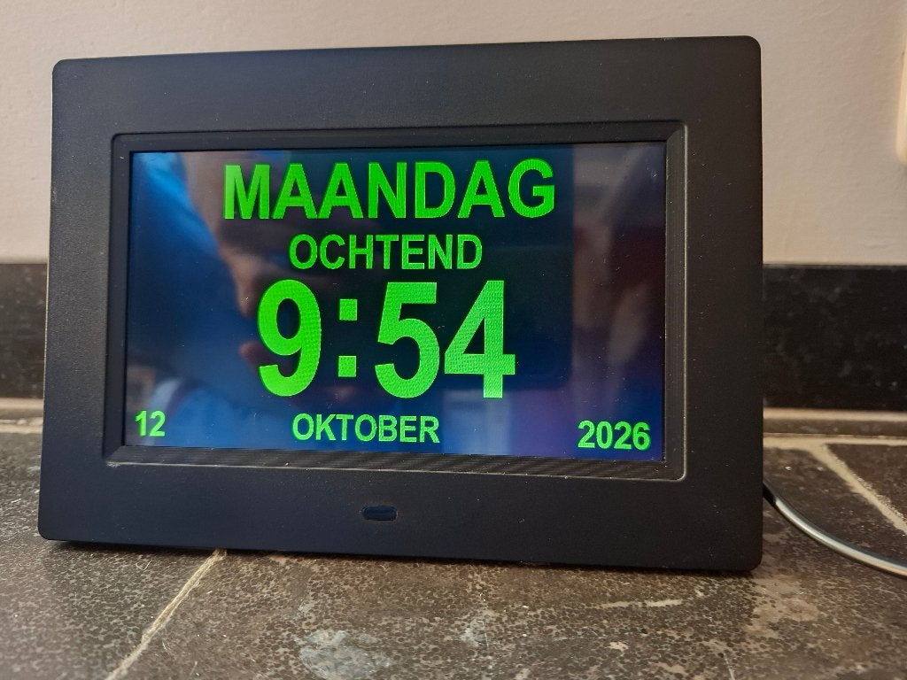 Digitale dementie klok, Ophalen of Verzenden, Gebruikt