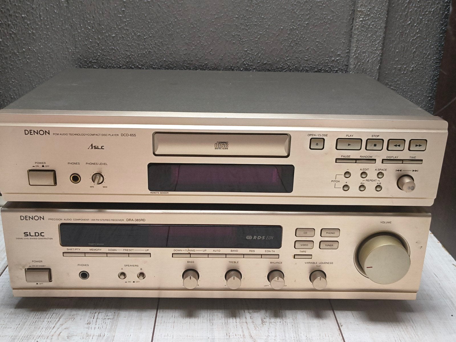 Denon DCD-655 CD-speler en DRA-385RD Receiver Set, Ophalen