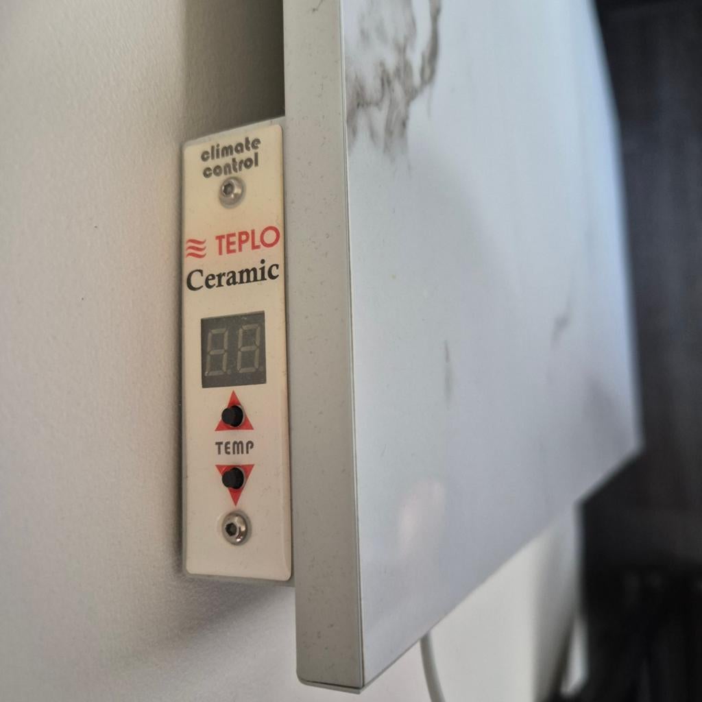TEPLO Ceramic Elektrische Infrarood Verwarming - Marmerlook, Doe-het-zelf en Verbouw, Ophalen, Kachel, Zo goed als nieuw, 60 tot 150 cm