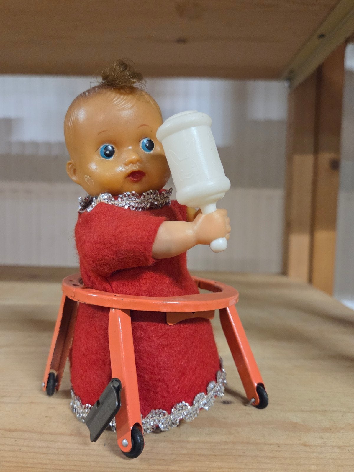 vintage poppetje (werkend), Antiek en Kunst, Antiek | Speelgoed, Verzenden