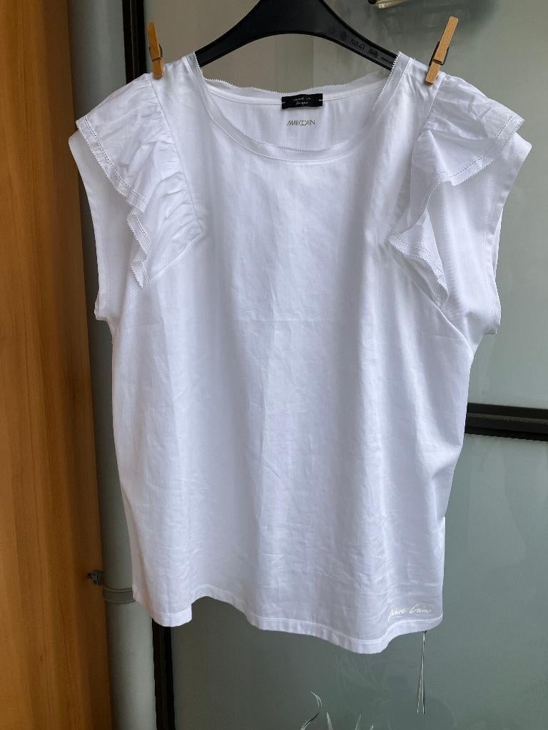 Marc Cain shirt - wit, Marc Cain, Wit, Maat 42/44 (L), Nieuw