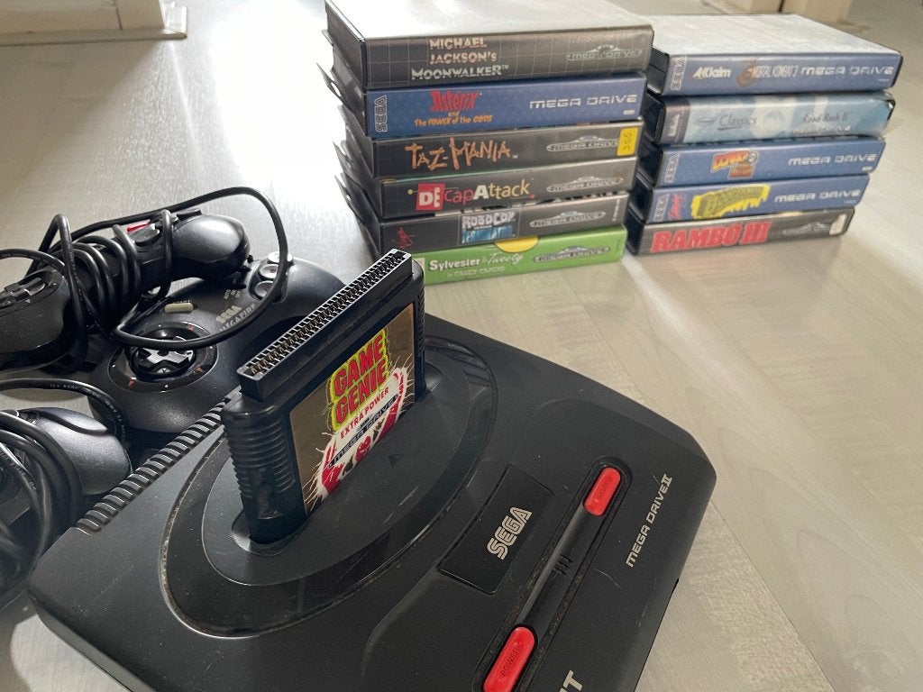 Sega Mega Drive II met 11 games, Spelcomputers en Games, Gebruikt, 2 spelers, Eén computer, Ophalen of Verzenden