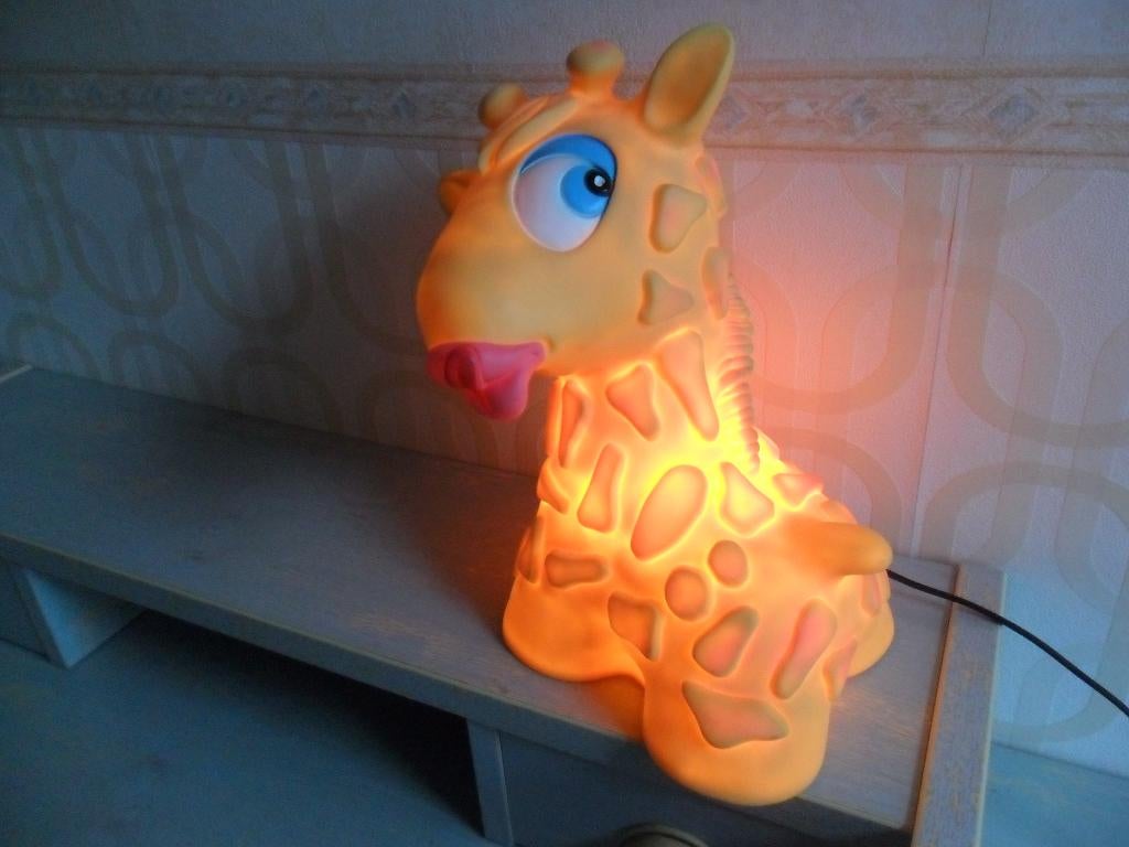 Vintage lamp Giraffe, Kunststof, Vintage, Ophalen of Verzenden, Zo goed als nieuw