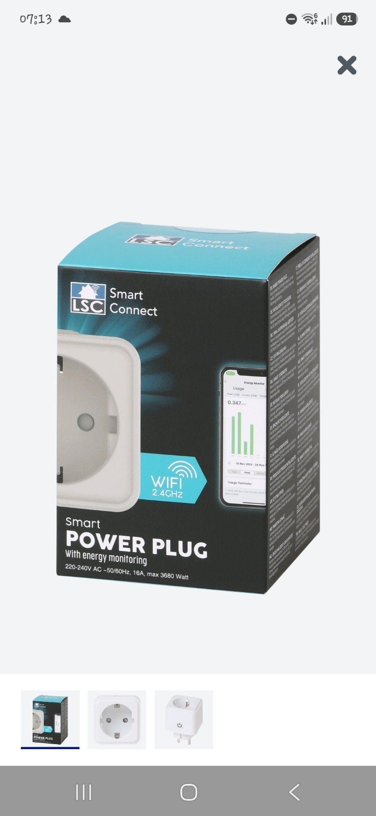 LSC Smart Connect Smart Power Plug met energiemonitoring, Ophalen of Verzenden, Gebruikt, Overige merken, Stekkerdoos