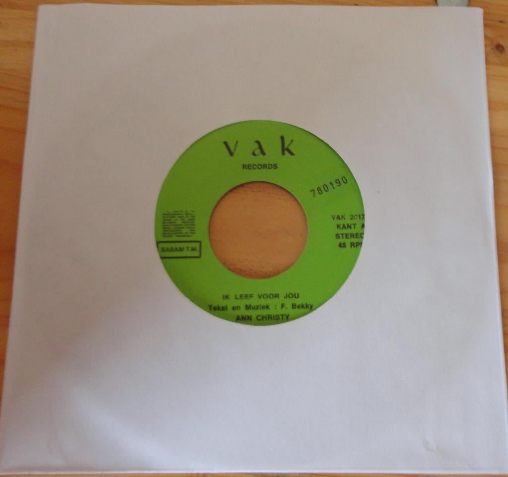 Ann christy > Ik leef voor jou, Ophalen of Verzenden, Gebruikt, Nederlandstalig, Single